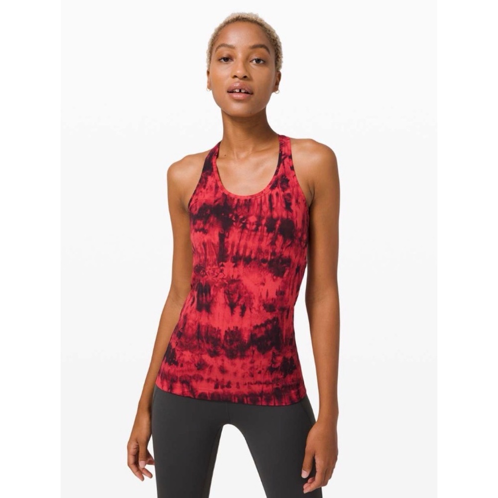 Lululemon Cool Racerback II Nulu *Game Day Game Day Red Black Multi 4